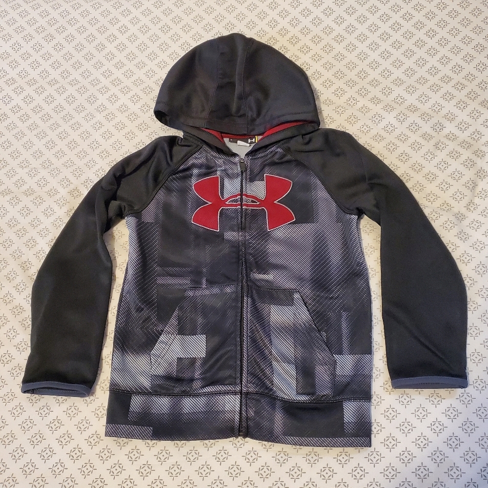 Under Armour Black and Red Kids Hoodie